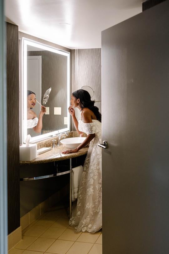 Blushing Bride: Capturing the Makeup Process