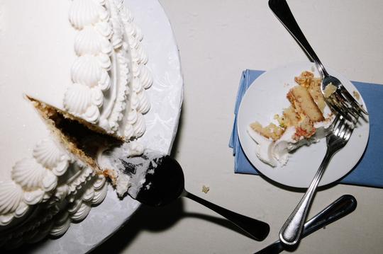 Slicing Into Happiness: A Beautiful Cake and Its First Slice